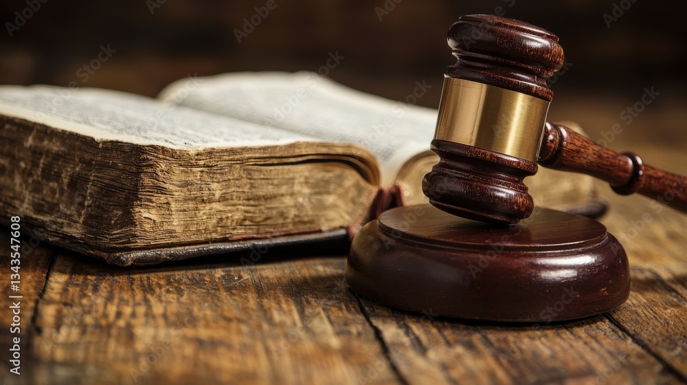 The Bible and judge's gavel represent moral judgment and spirituality. The Bible and judge's gavel represent moral judgment and spirituality.