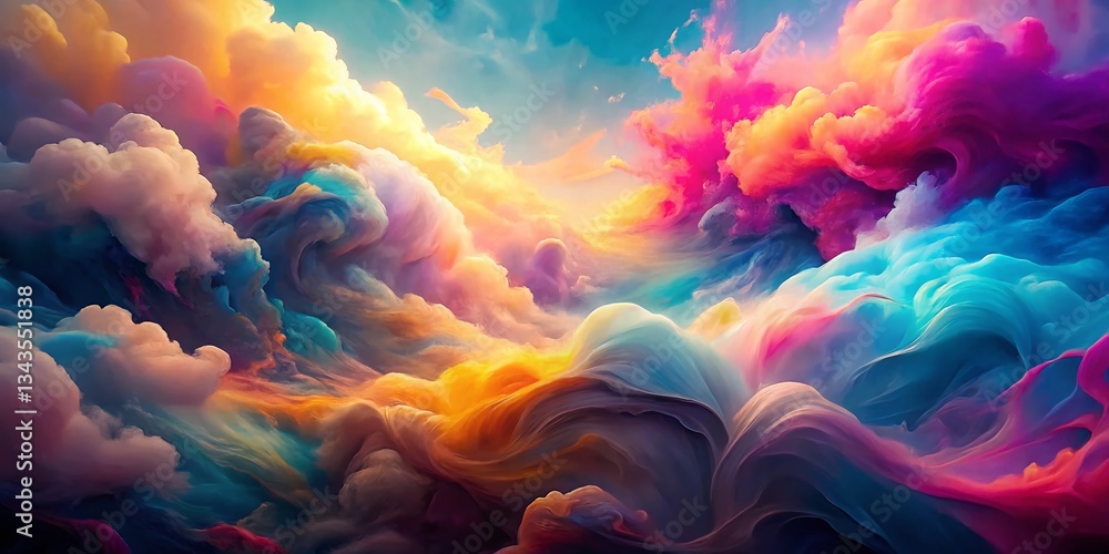Obraz premium Abstract Cloud Swirl Landscape: Fashion Photography Backdrop