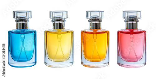 Luxury Perfume Bottles with Colorful Fragrances