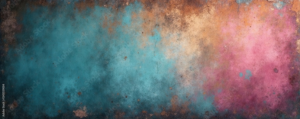 Fototapeta premium Distressed concrete wall with deep cracks and weathered texture, rugged, concrete