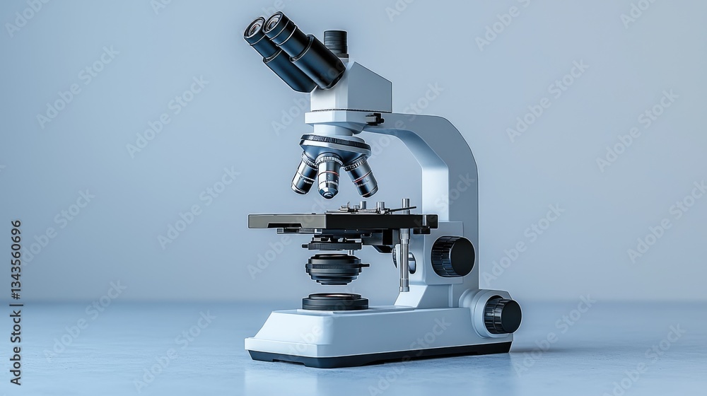 Modern laboratory microscope showcasing advanced optics in a clean workspace Modern laboratory microscope showcasing advanced optics in a clean workspace