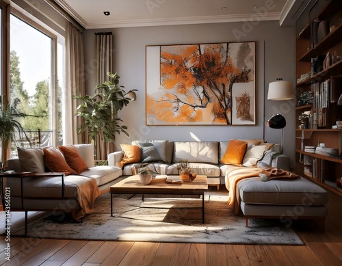 Sala de Estar Clean Delicada Boho