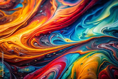 Wallpaper Mural Abstract Marbled Background: Flowing Gradient Paint Texture - Stock Photo Torontodigital.ca