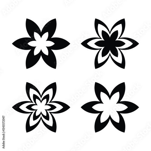 abstract flowers icon 