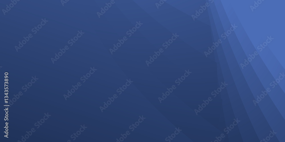 Obraz premium Abstract Blue Waves with Glowing Texture and Motion. A gradient dark blue background image on a website. Lighter blue, angled shapes overlap along the right side of the image.