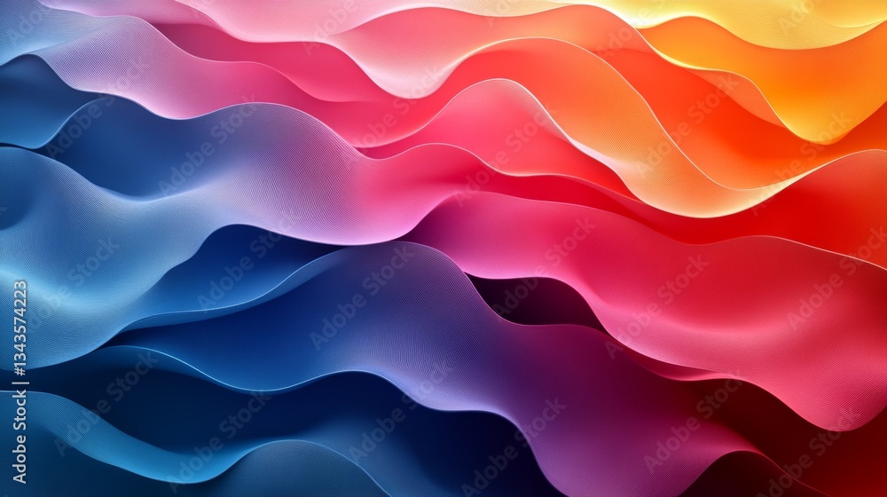 Fototapeta premium Abstract Colorful Waves Background, Flowing Lines and Gradients, Dynamic and Modern Design, Art, Texture, and Digital Wallpaper.