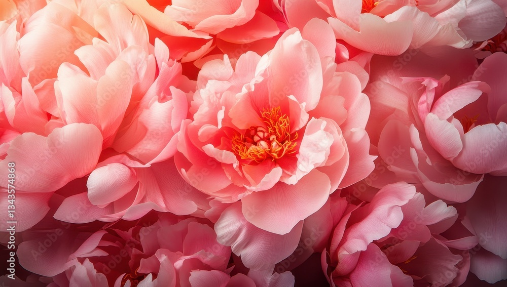 Vibrant pink peonies in full bloom with soft, delicate petals. Vibrant pink peonies in full bloom with soft, delicate petals.