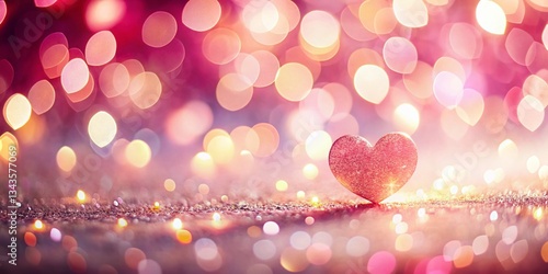 Abstract Valentine's Day Bokeh Background: Minimalist Romantic Love Design