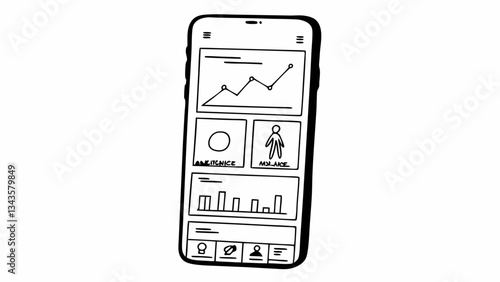 Mobile App Interface Design:
"Design a mobile app interface for a fitness tracker that includes a user-friendly dashboard, daily activity logs, goal tracking, and a progress chart. Focus on simplicity