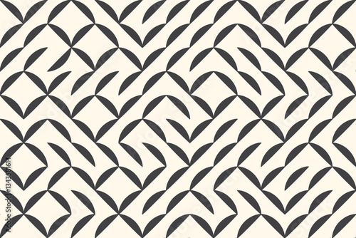 Abstract geometric background, monochrome geo pattern, seamless vector pattern, simple geometry shapes, black and white background