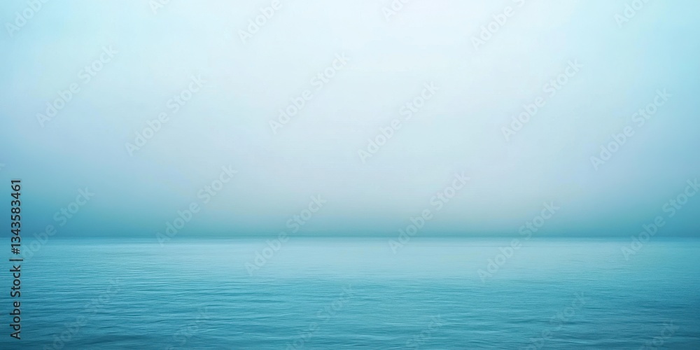 Tranquil ocean and sky merging into a seamless horizon together Tranquil ocean and sky merging into a seamless horizon together