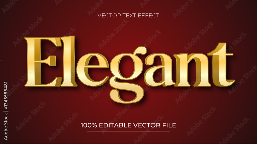 Luxury Elegant Vector Fully Editable Smart Object Text Effect Luxury Elegant Vector Fully Editable Smart Object Text Effect