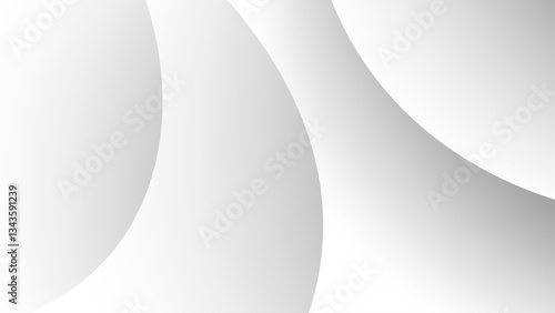 Abstract White Gradient Background with Smooth Curves and Subtle Lighting Effects