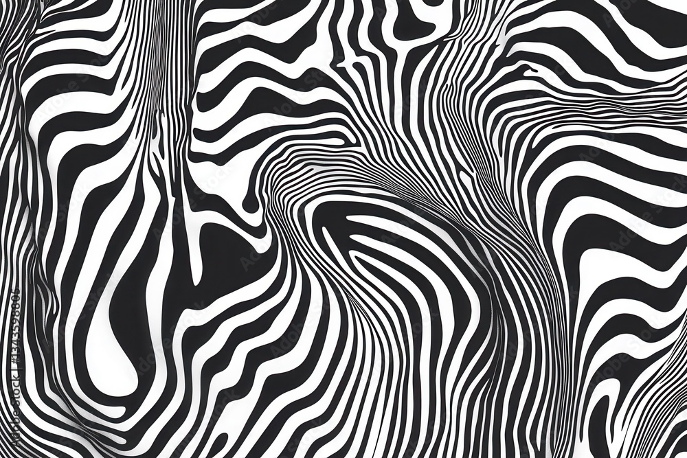 A seamless black and white wavy pattern with topographic lines, perfect for modern backgrounds or textile use A seamless black and white wavy pattern with topographic lines, perfect for modern backgrounds or textile use