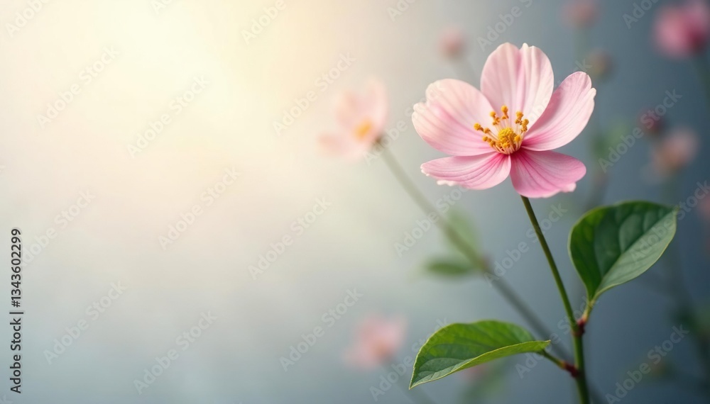 A delicate flower blooming against a backdrop of pure white light, radiant, soft A delicate flower blooming against a backdrop of pure white light, radiant, soft