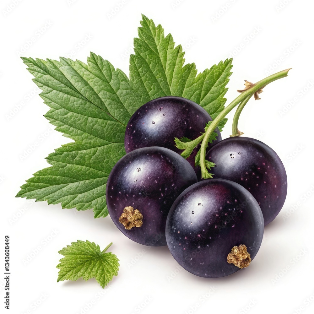 black currant isolated on white background black currant isolated on white background
