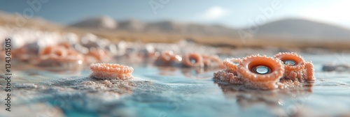 Obraz na płótnie Shallow water organisms, coral-like structures w salonie