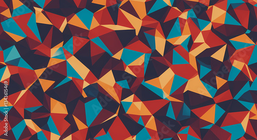  A seamless pattern of sharp triangles and hexagons.