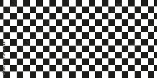 Black and white checkered pattern, Checkerboard seamless pattern