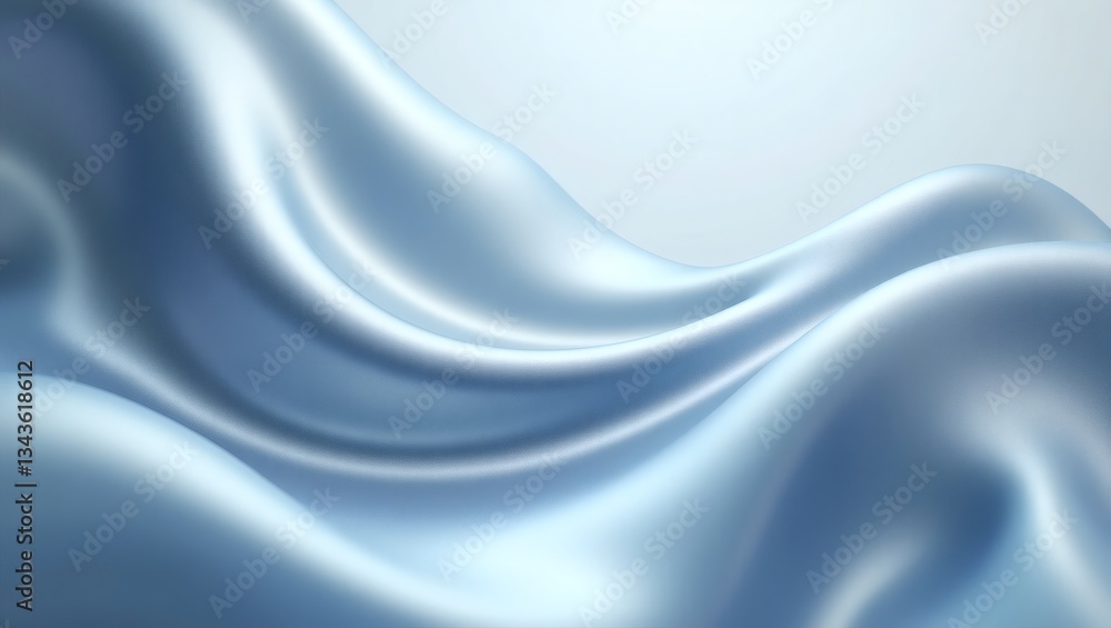 smooth silky blue cloth with soft folds. The fabric creates a sense of elegance and luxury smooth silky blue cloth with soft folds. The fabric creates a sense of elegance and luxury