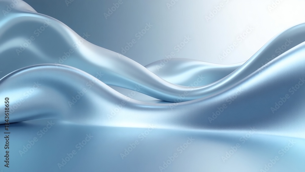 Naklejka premium abstract blue wavy liquid surface with a smooth, flowing texture