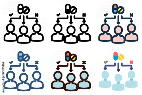 personalized medicine icon vector illustrationa
