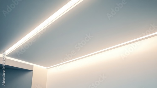 Modern ceiling lights illuminate room