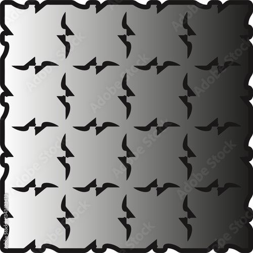 Silver metallic gradient with repeat Pattern . Abstract metallic background.