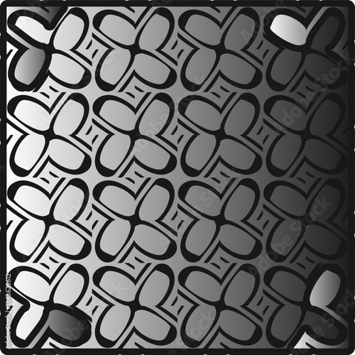 Silver metallic gradient with repeat Pattern . Abstract metallic background.