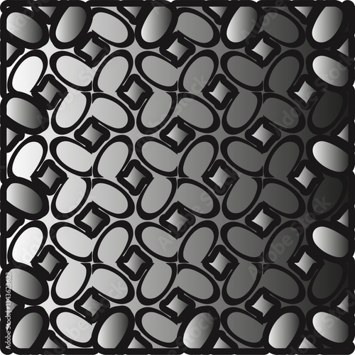 Silver metallic gradient with repeat Pattern . Abstract metallic background.