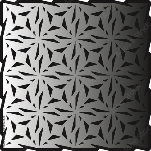 Silver metallic gradient with repeat Pattern . Abstract metallic background.