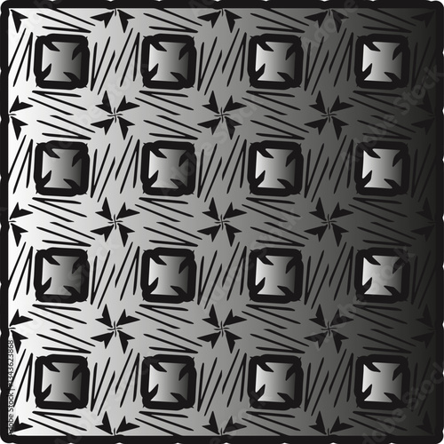Silver metallic gradient with repeat Pattern . Abstract metallic background.