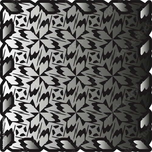 Silver metallic gradient with repeat Pattern . Abstract metallic background.