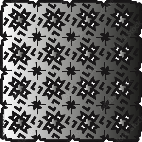 Silver metallic gradient with repeat Pattern . Abstract metallic background.
