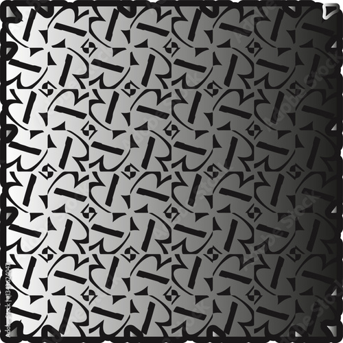 Silver metallic gradient with repeat Pattern . Abstract metallic background.