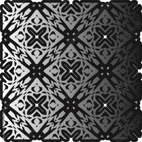 Silver metallic gradient with repeat Pattern . Abstract metallic background.