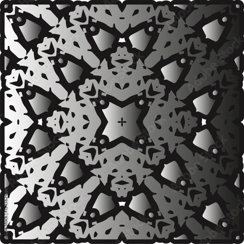 Silver metallic gradient with repeat Pattern . Abstract metallic background.