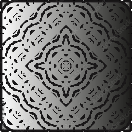 Silver metallic gradient with repeat Pattern . Abstract metallic background.