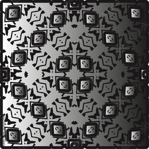Silver metallic gradient with repeat Pattern . Abstract metallic background.