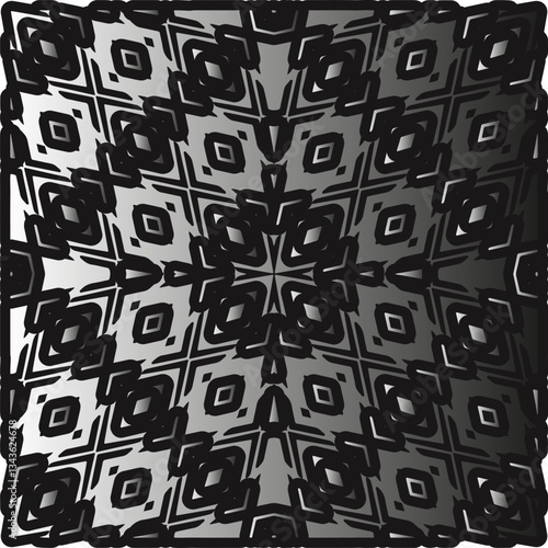Silver metallic gradient with repeat Pattern . Abstract metallic background.