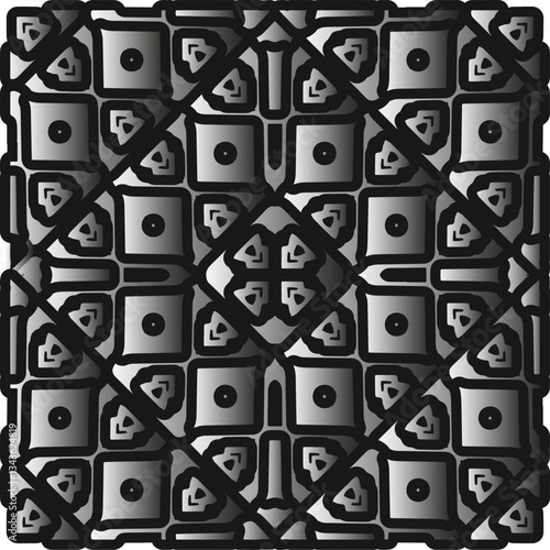 Silver metallic gradient with repeat Pattern . Abstract metallic background.
