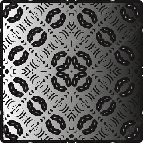 Silver metallic gradient with repeat Pattern . Abstract metallic background.