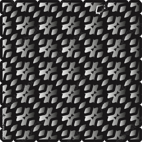 Silver metallic gradient with repeat Pattern . Abstract metallic background.