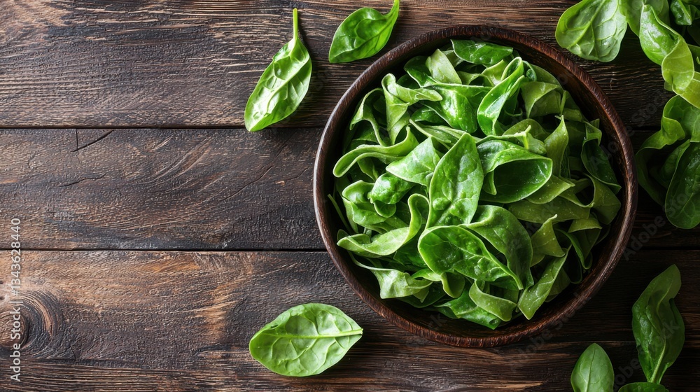 Fototapeta premium Spinach pasta on the wooden background, photo studio.
