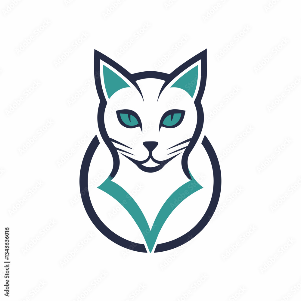 Fototapeta premium vector illustration of a cat