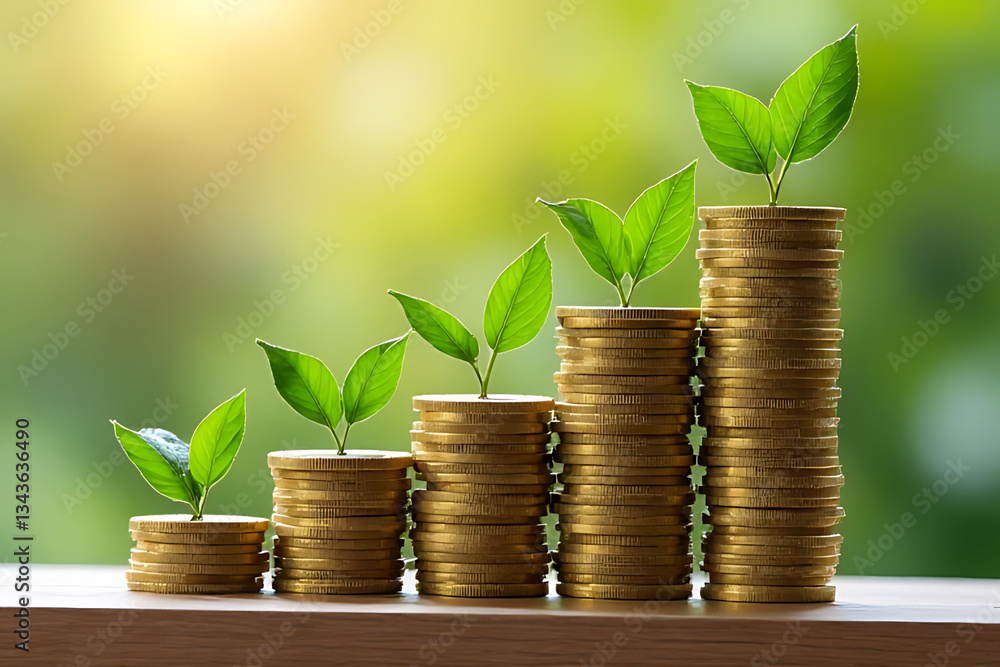 Growing wealth investment strategies for sustainable growth in finance nature infographic Growing wealth investment strategies for sustainable growth in finance nature infographic