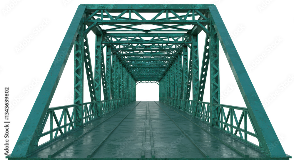 Fototapeta premium Isolated Steel Bridge