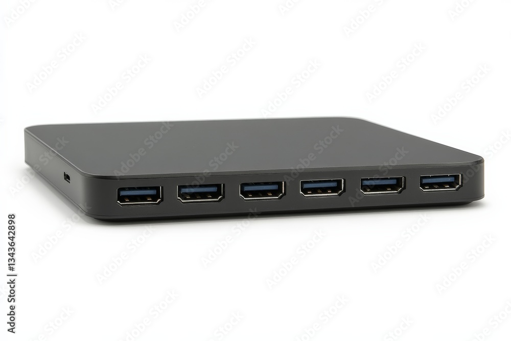 USB hub with multiple ports designed for efficient device connectivity in home or office settings USB hub with multiple ports designed for efficient device connectivity in home or office settings