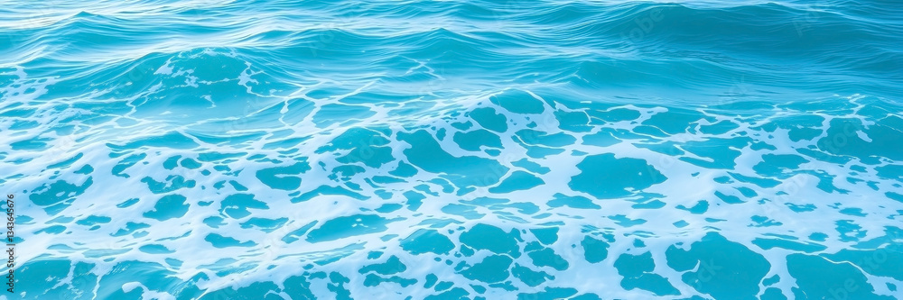 Gentle Ocean Wave Texture with Soft Foam and Turquoise Blue Gradients Gentle Ocean Wave Texture with Soft Foam and Turquoise Blue Gradients