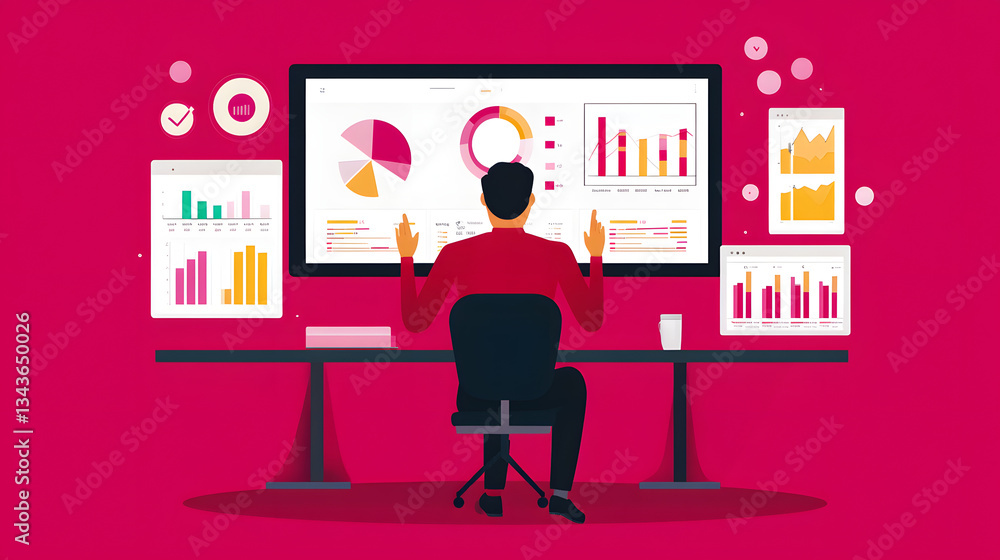 Business Analyst Working on Data Visualization Dashboard Business Analyst Working on Data Visualization Dashboard